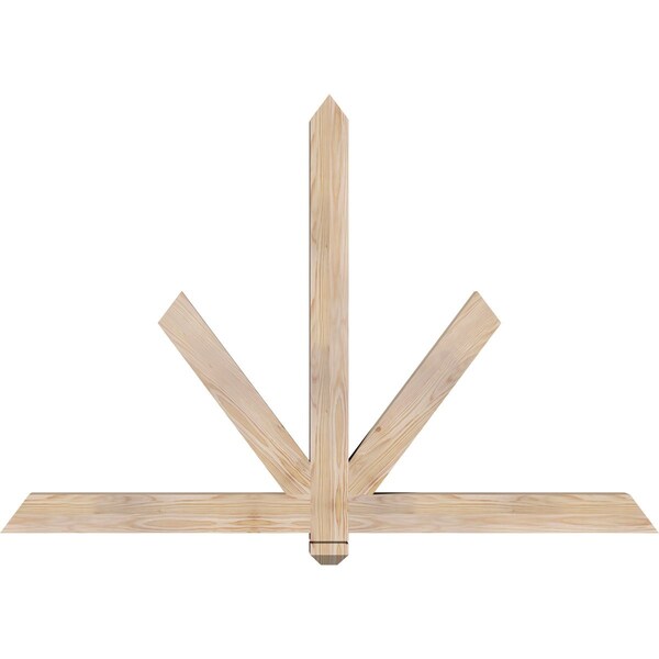 Ekena Millwork Kennewick Smooth Timber Gable Bracket, Douglas Fir, 60"W x 40"H x 3 1/2"D x 3 1/2"F, 16/12 Pitch GBW060X40X0404KEN00SDF - main